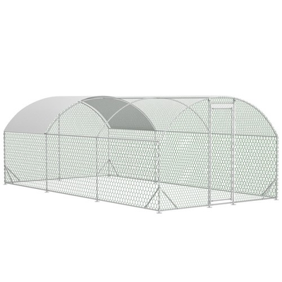 #ad 9.84#x27; x 19.68#x27; x 6.56#x27; Outdoors Large Chicken Coop Metal Chicken House Cage $350.47