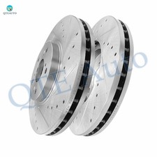 Front 300mm Drilled Slotted Disc Brake Rotors For 2003-2008 Honda Pilot