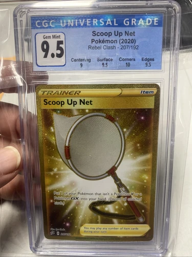 DW Pokemon 2020 CGC 9.5 Sword & Shield Rebel Clash Scoop Up Net SR 207/192
