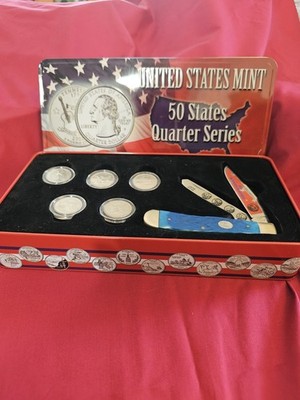 United States Mint 50 States Quarter Series Commemorative Knife & Coin Set 2004
