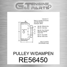 Re56450 Pulley W/dampen Fits John Deere (surplus Open Box)