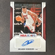 2024-25 Panini Nba Hoops - Great Significance Orlando Robinson #GS-ORH (AU) (F2)