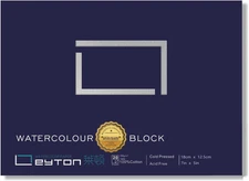 Non-Warping 100% Cotton Watercolor Paper Block - 20 Sheets of 160lb/350gsm Cold