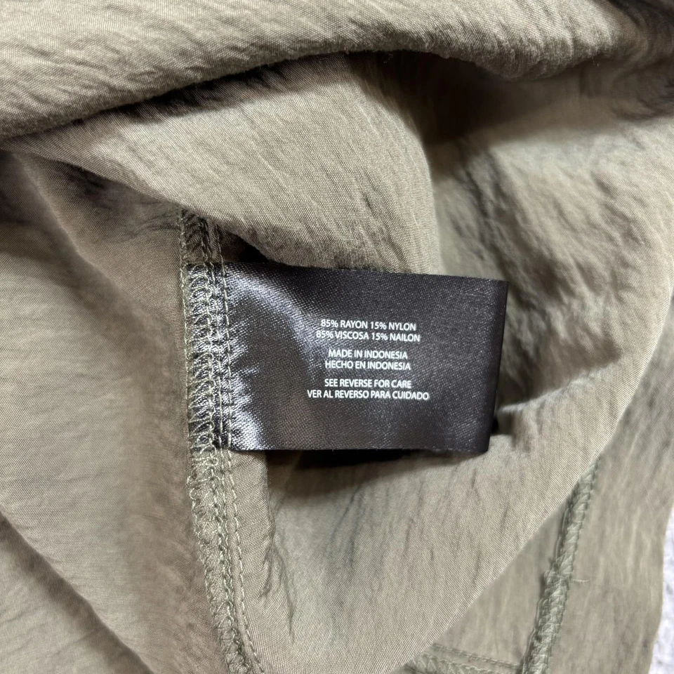 Vestido Banana Republic para mujer XL verde sin mangas midi cambio mezcla de rayón cuello en V Foto 4 de 4