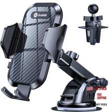 Car Phone Holder, 2026 Military-Grade 89lbs Strongest Suction Phone Black