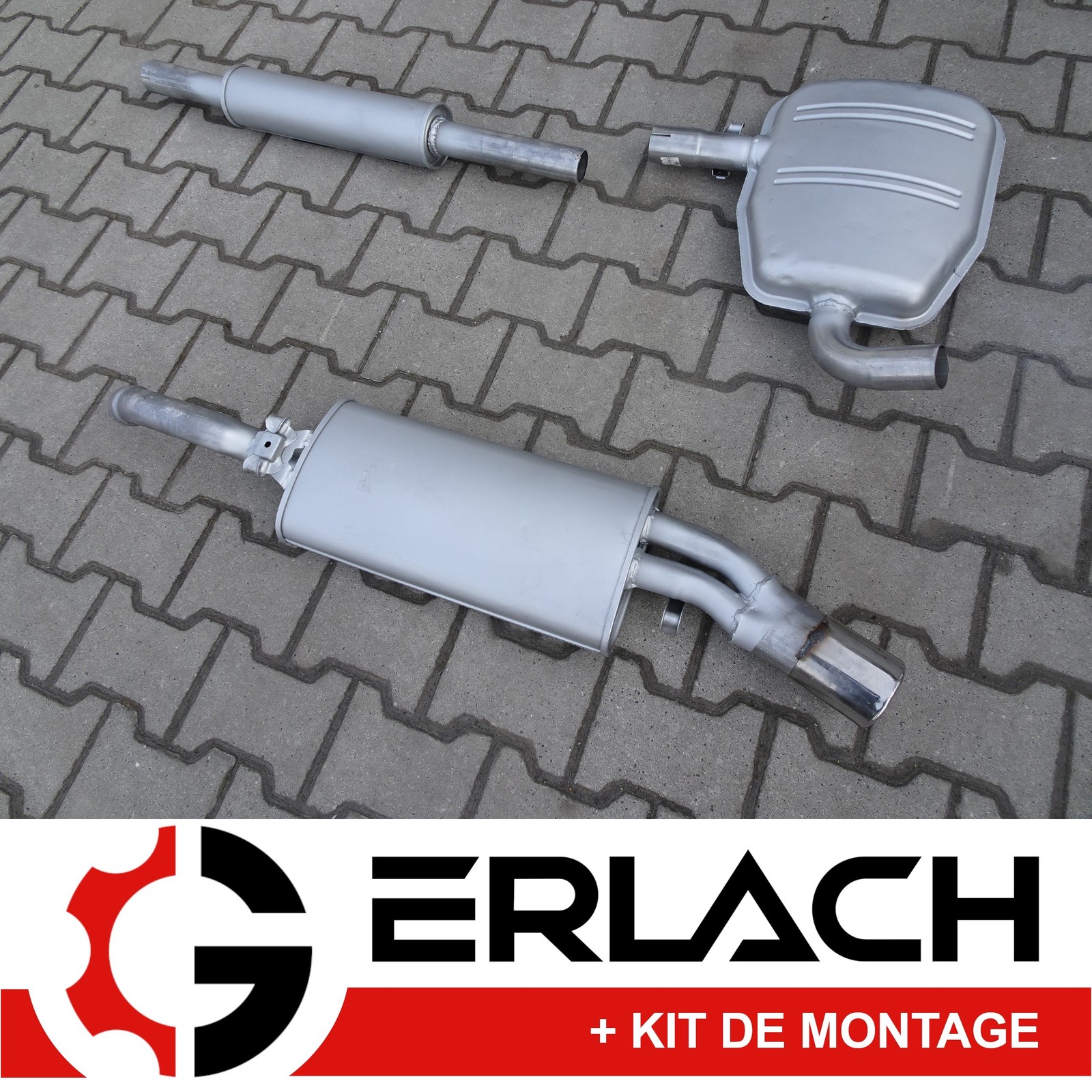 Échappement silencieux VW Corrado 1.8i 16V KR réparant les fuites de gaz du coupé 1989