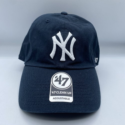 #ad #ad New York Yankees Hat Adjustable 47 Brand Blue Clean Up MLB Strapback NWT $27.97