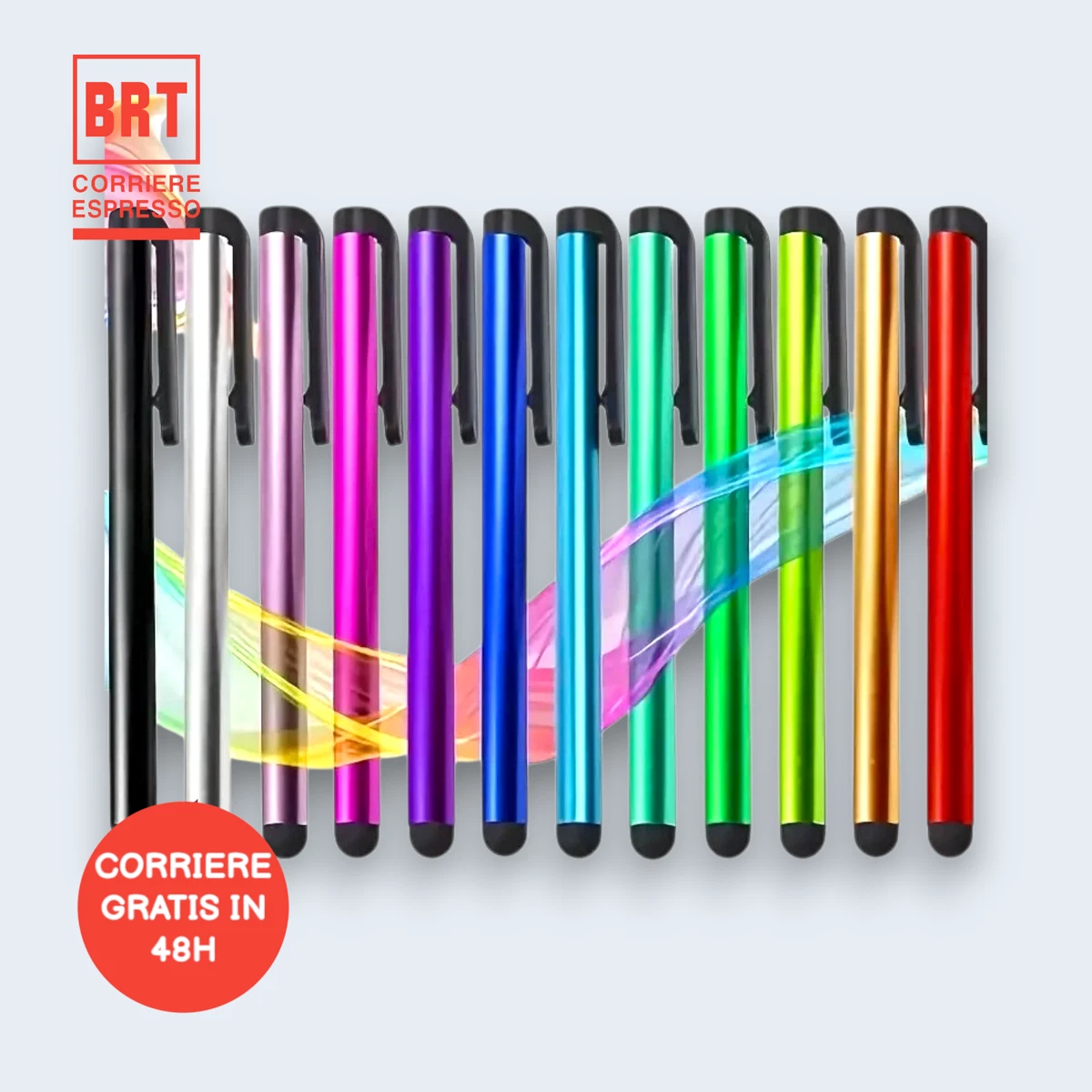 Penna Per Tablet Universale INF Stylus Pen Penna Universale Bianca Smartphone Tastiera