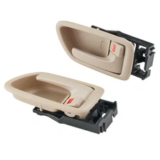 Front Brown Interior Door Handles Set w/Bezel Fits 2000-06 Tundra 01-07 Sequoia