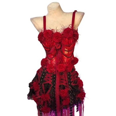 Kawaii Cyber Y2K Oberteil Emo Punk Harajuku Gothic Kleid Goth E-Girls