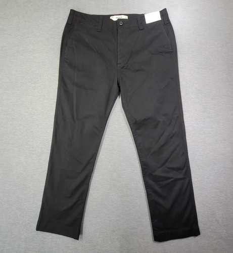 Hollister Pants Mens 34x30 Black Slim Straight Chino Stretch Casual Preppy NWT
