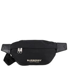Borsa a tracolla Burberry logo Sonny nylon pelle 8049095 cintura borsa in vita nera
