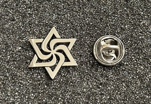 Edelstahl Silber oder Gold Jüdischer Davidstern Pins, Hebräisch, Judaica - Bild 11 von 15