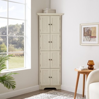 4-Tier 72'' Corner Kitchen Pantry Storage Cabinet w/ 8 Doors Tall Storage Cabinet