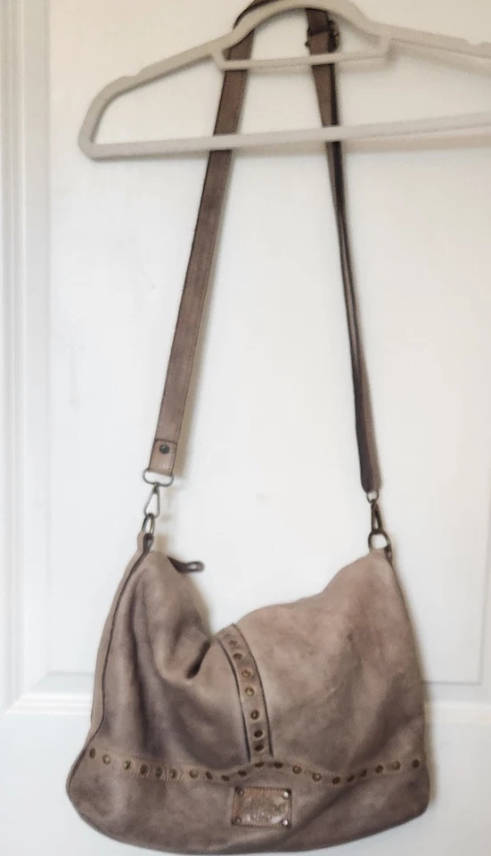 Borsa hobo a tracolla Bayside Pelletteria Italia pelle tortora - Immagine 4 di 4