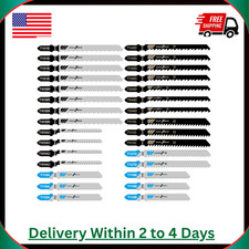 30PCS T-Shank Jigsaw Blades Set for Wood Metal Plastic Cutting Fits Bosch Dewalt