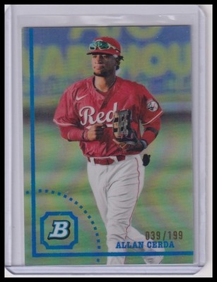 2022 Bowman Heritage Allan Cerda Chrome Refractor #/199 #BHPC-27 Reds