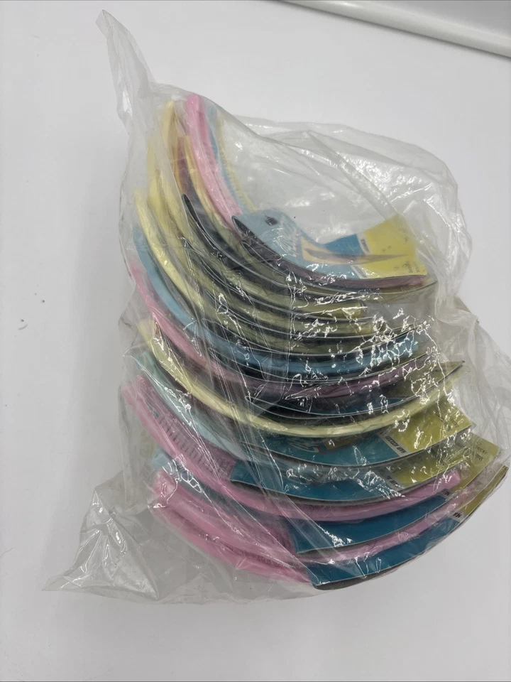 NOS 80s CASCADES 6” Banana Hair Clips Pastel 12 Packs 36 Total Vintage 80s Retro - Image 2 of 4