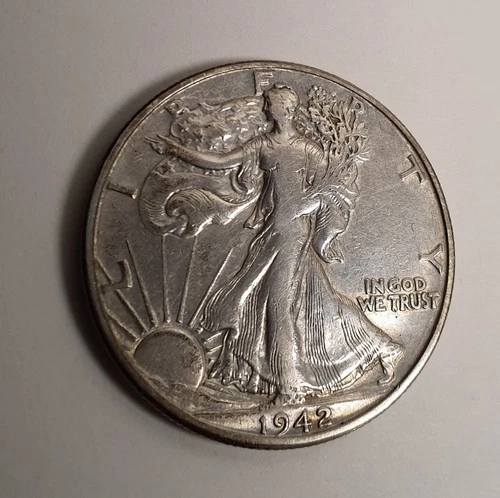 1942 D Walking Liberty Half Dollar 90% Silver