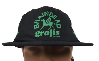 Brain Dead GraFix Trucker Hat 5 Panel, Streetwear Cap Navy/Teal MSRP $52