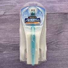 Reach Access Daily Flosser with 8 Disposable Snap on Floss Heads Blue