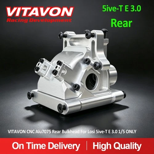 VITAVON CNC Alu7075 Rear Bulkhead For Losi 5ive-T E 3.0 1/5 ONLY