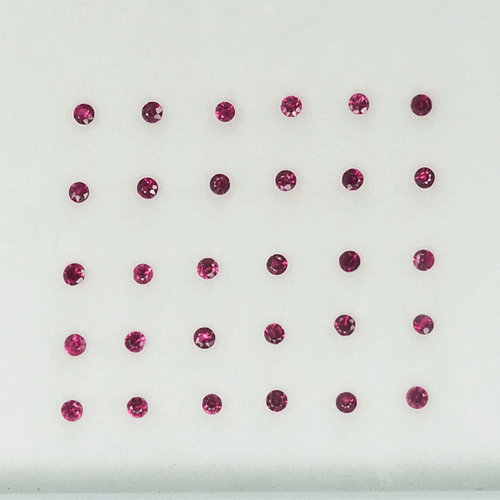Lote redondo de 1,2 mm rubí natural rojo sangre brillo fino 0,28 quilates....!!!! - Imagen 1 de 2