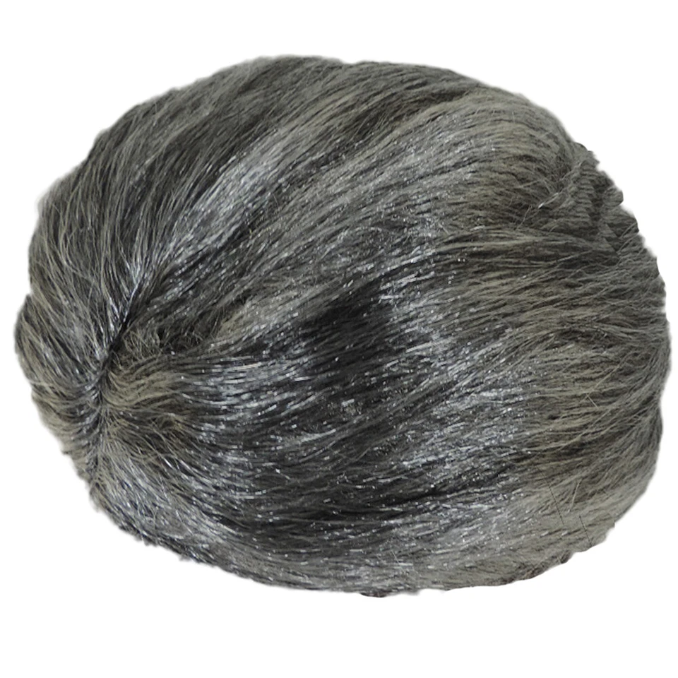 Old Lady Granny Grey Hair Bun Wig - Image 2 of 4