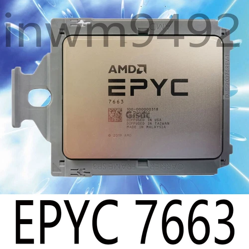 AMD EPYC Milan 7663 2.00GHz 56-Cores 256MB 240W SP3 CPU Processors