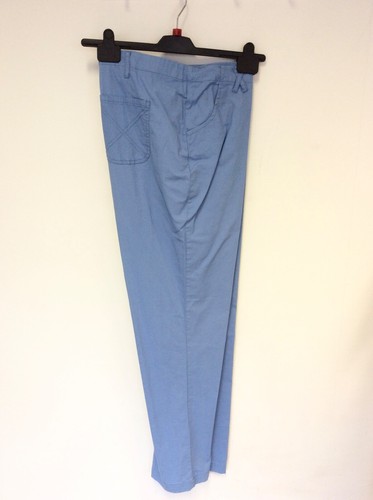 BNWT EMRECO CLASSIC BOATHOUSE BLUE COTTON TAPERED LEG TROUSERS SIZE 20 - Picture 2 of 2