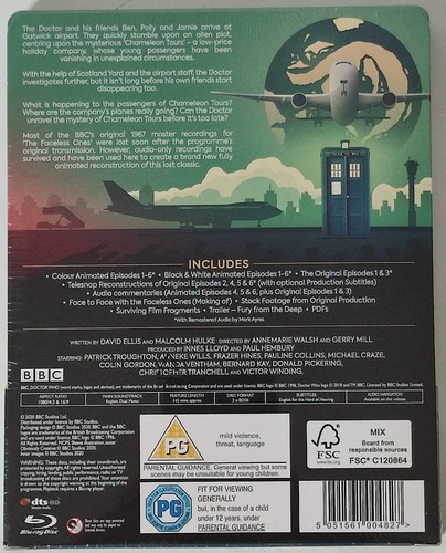 Doctor Who The Faceless Ones (UK Edition) Steelbook Blu-Ray NEW & SEALED - Picture 3 of 6
