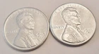 1943 S Lincoln Steel Wheat Cent / Penny Set (2 Coins) AVE CIRCULATED *FREE SHIP*