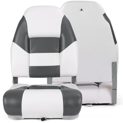 NORTHCAPTAIN White/Charcoal High Back Folding Boat Seat, 2 Seats - Picture 2 of 6