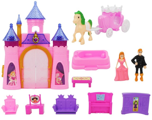 disney princess castle playset with 6 princess figurines