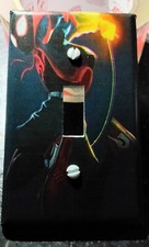 Custom Handmade Miles Morales Spiderman - Single Toggle Light Switch Cover