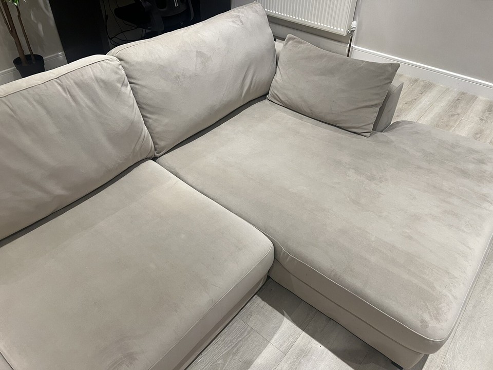 DFS Plush Velvet corner sofa eBay