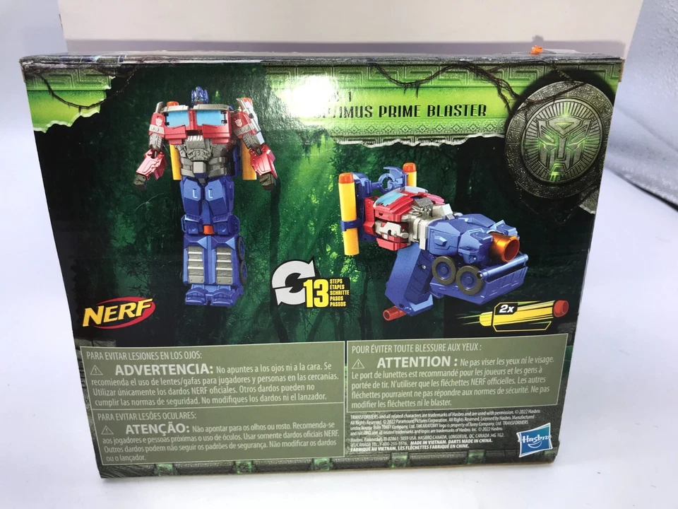 Transformers 7 Rise of the Beasts Nerf 2-in-1 Optimus Prime Blaster New Sealed - Image 2 of 2