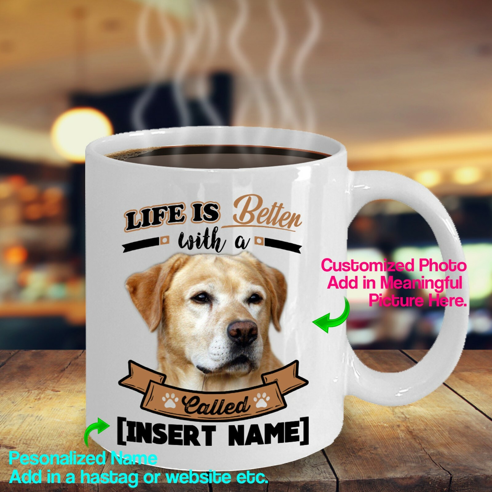 yellow lab coffee mug