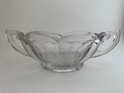 Vintage Art Deco Chippendale Krys-Tol schwere Glasschale 1910-1930 