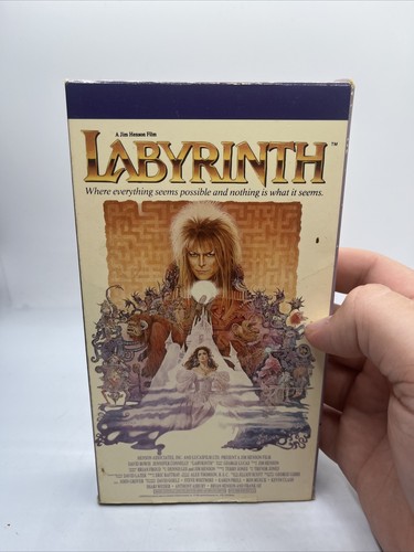 Vintage 1986 Labyrinth Nelson VHS Video Cassette - Jim Henson - David Bowie