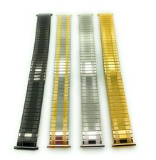 18mm 20mm 22mm Silver Gold Stainless Steel Stretch Expansion Watch Band ST3