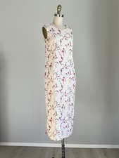 1990s Y2K Style Yellow Floral Midi Dress Medium Cottagecore Grunge Fairy Scoop