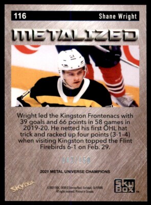 2021 Metal Champions Precious Metal Gems PMG Red #116 Shane