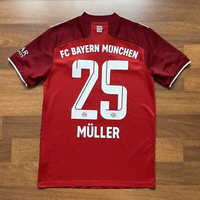 BAYERN MUNICH ADIDAS 2021/2022 FOOTBALL SOCCER JERSEY #25 MULLER
