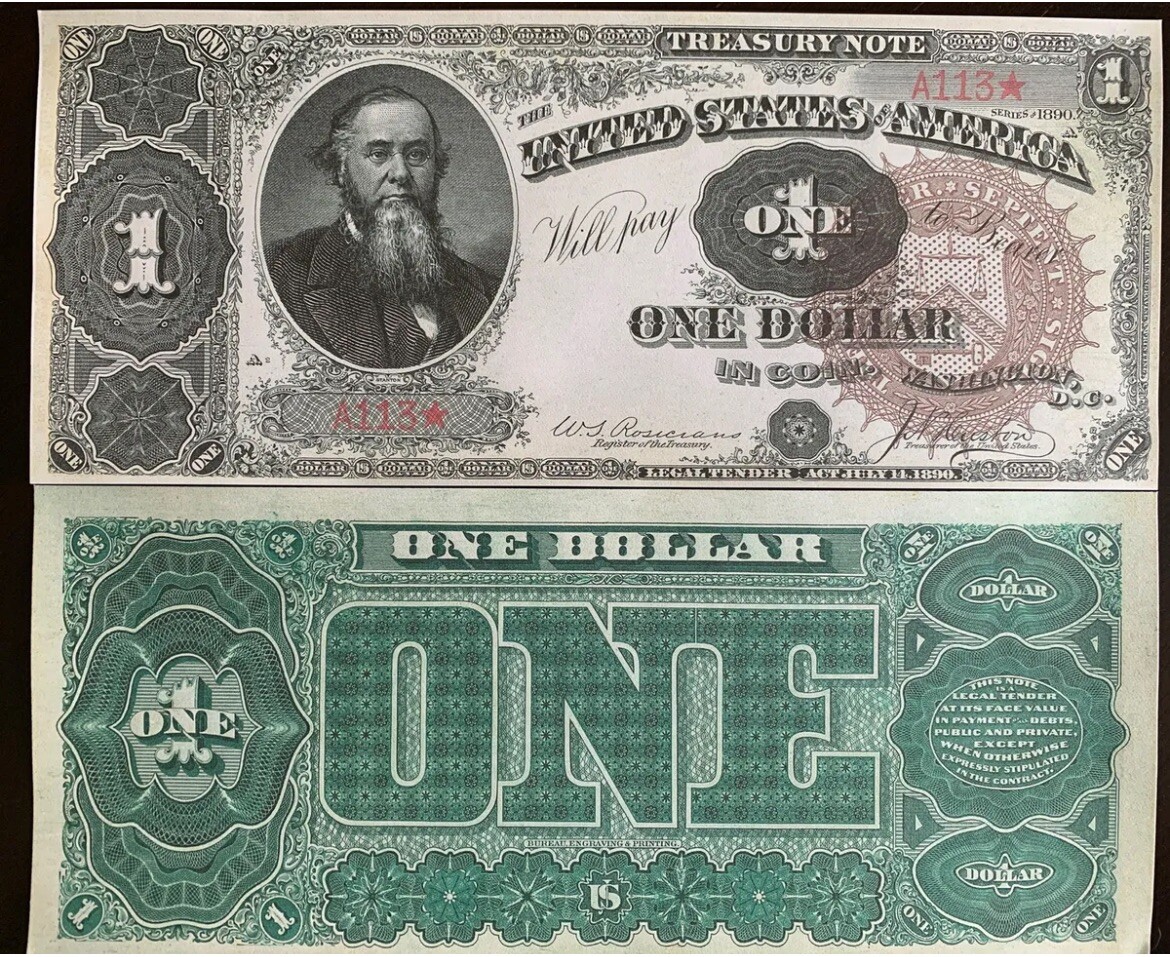 Reproduction Full Set 1890 US Treasury Notes $1-$1000 Read Full