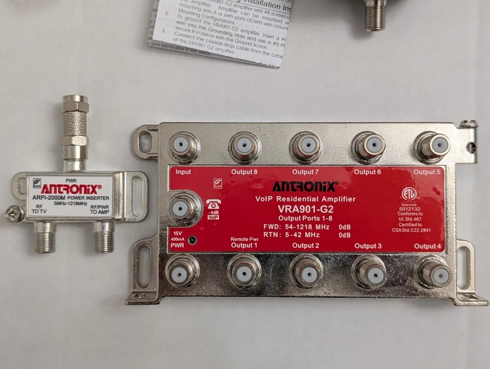 9-Port Bi-Directional Cable Splitter w/Zero Signal Loss Antronix - VRA901-G2/ACP - Image 3 of 4