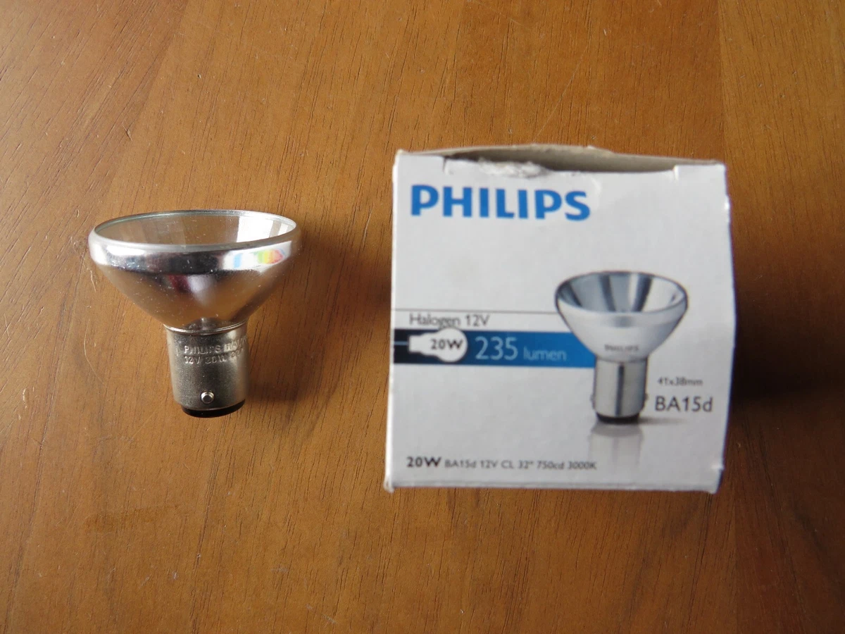 PHILIPS ALULINE HALOGENLAMPE REFLECTOR KLAR B15d 12V 20W 32º 6435  