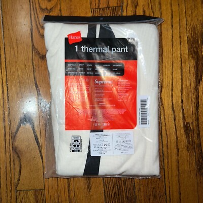 【Supreme/Hanes】BONES THERMAL PANT/ホワイト/Ｌ Supreme Hanes Bones Skeleton Thermal Pants Size Large White