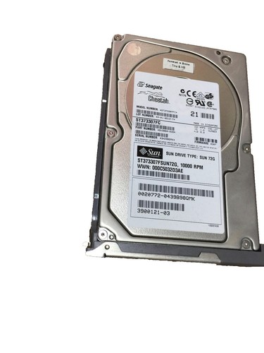 SUN 390-0123-02 FW:2Q09 , DK32EJ72FSUN72G , 72Gb FC 10k Disk, 3.5