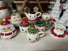 Johanna Parker Christmas Transpac Carnival Cottage Lot Snowman Santa RARE HTF